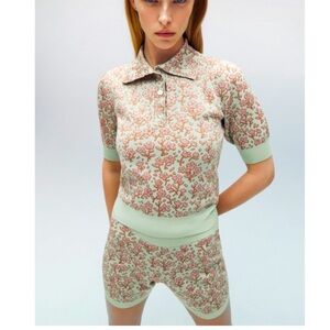 Zara flower jacquard set size S